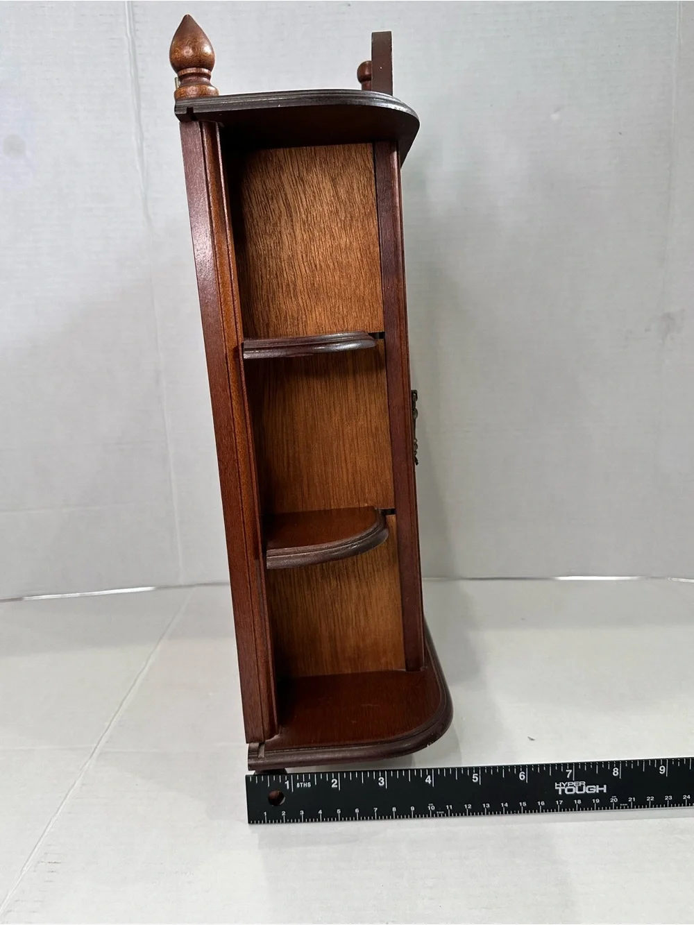 Vintage Wooden Wall Cabinet/Curio with Glass Door